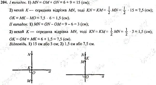 Вправа 204 геометрія 7 клас Тарасенкова, Будна 2015
