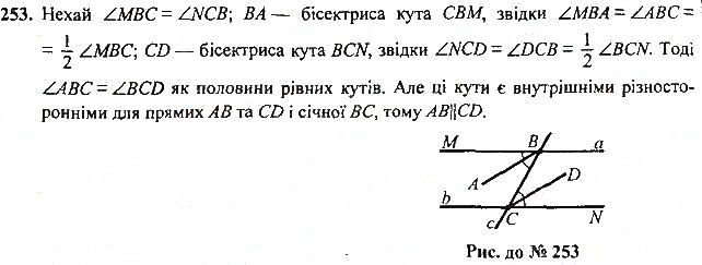 Вправа 253 геометрія 7 клас Тарасенкова, Будна 2015
