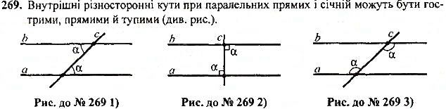 Вправа 269 геометрія 7 клас Тарасенкова, Будна 2015