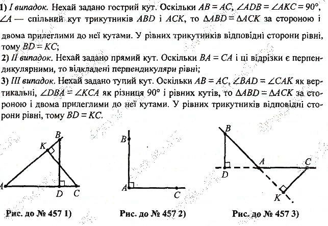 Вправа 457 геометрія 7 клас Тарасенкова, Будна 2015