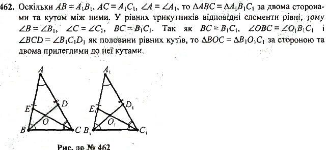 Вправа 462 геометрія 7 клас Тарасенкова, Будна 2015