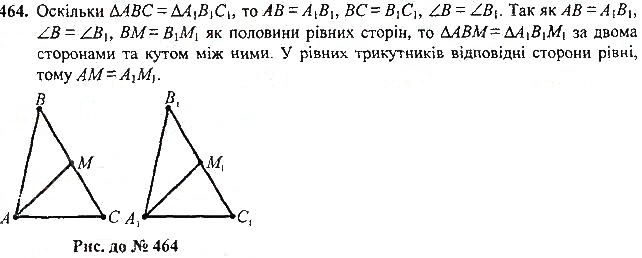 Вправа 464 геометрія 7 клас Тарасенкова, Будна 2015
