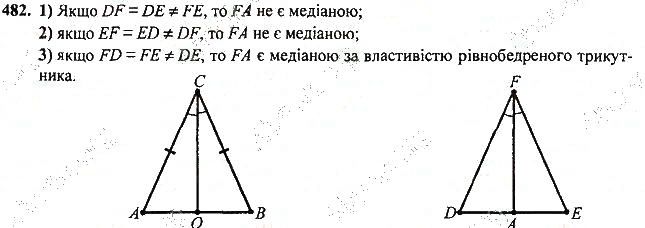 Вправа 482 геометрія 7 клас Тарасенкова, Будна 2015
