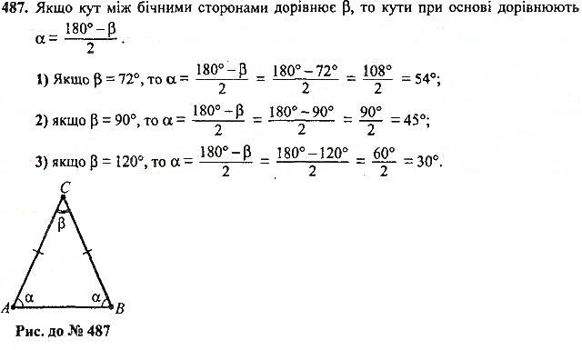 Вправа 487 геометрія 7 клас Тарасенкова, Будна 2015