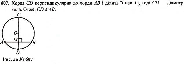 Вправа 607 геометрія 7 клас Тарасенкова, Будна 2015