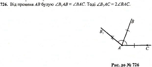 Вправа 726 геометрія 7 клас Тарасенкова, Будна 2015