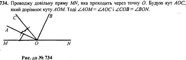 Вправа 734 геометрія 7 клас Тарасенкова, Будна 2015