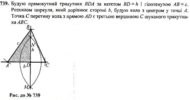 Вправа 739 геометрія 7 клас Тарасенкова, Будна 2015