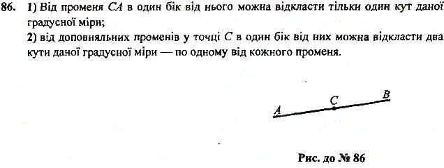 Вправа 86 геометрія 7 клас Тарасенкова, Будна 2015