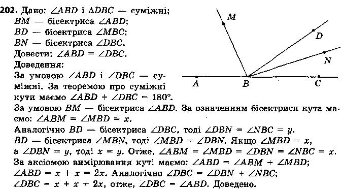 Вправа 202 геометрія 7 клас Єршова 2015