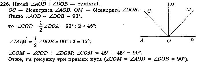 Вправа 226 геометрія 7 клас Єршова 2015