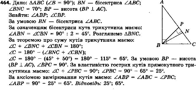Вправа 464 геометрія 7 клас Єршова 2015