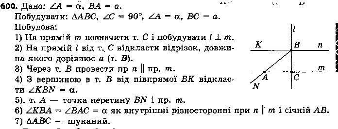 Вправа 600 геометрія 7 клас Єршова 2015