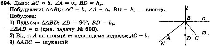 Вправа 604 геометрія 7 клас Єршова 2015