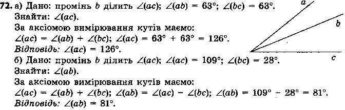 Вправа 72 геометрія 7 клас Єршова 2015