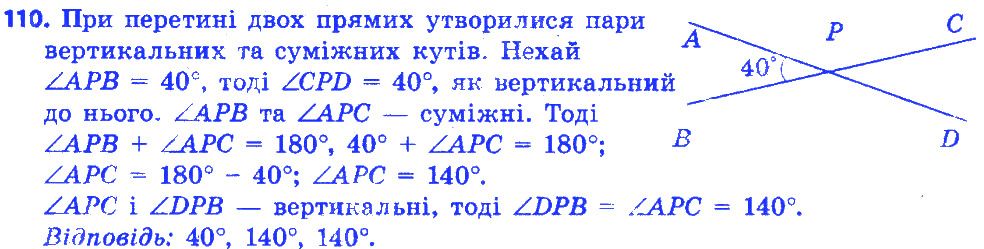 Вправа 110 геометрія 7 клас Істер 2015