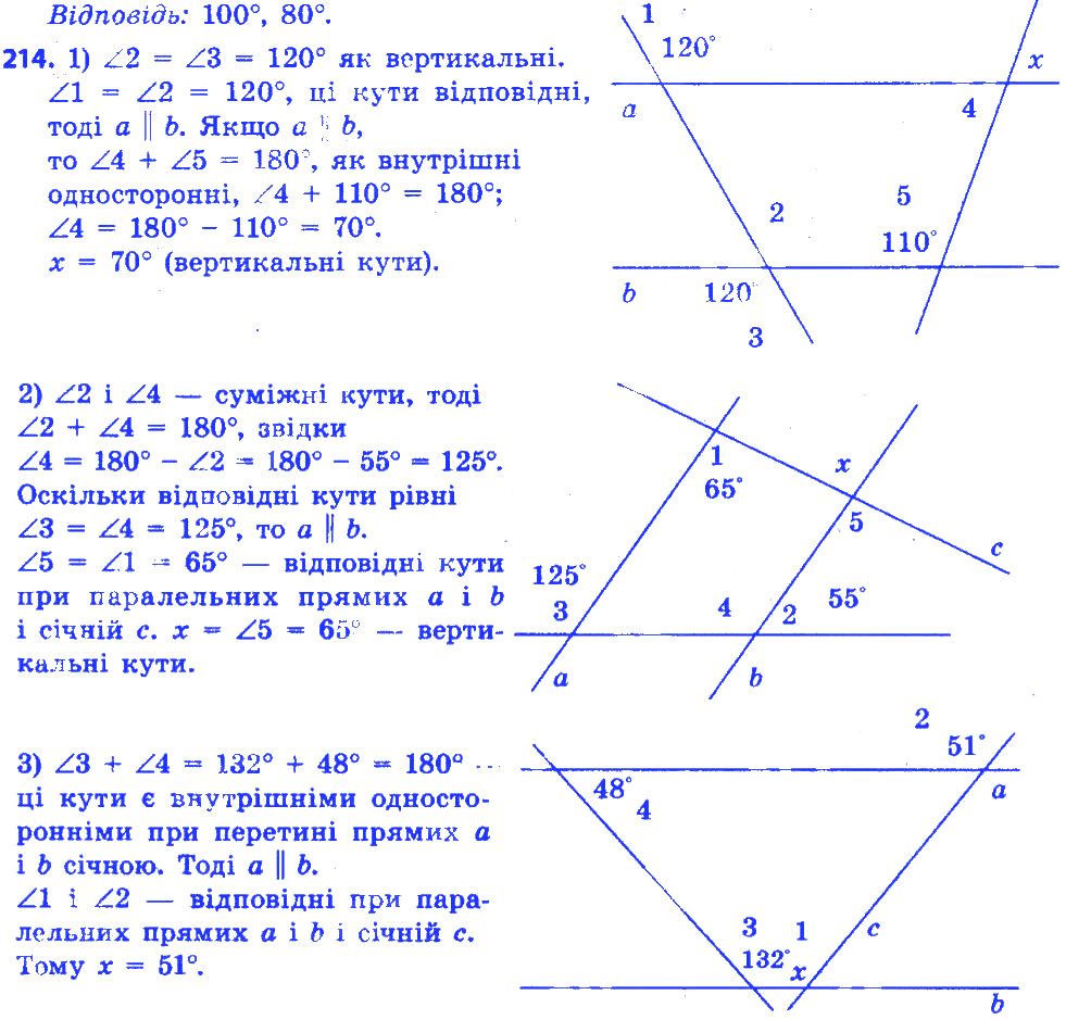 Вправа 214 геометрія 7 клас Істер 2015 - Екстра ГДЗ