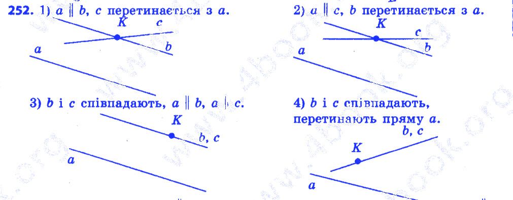 Вправа 252 геометрія 7 клас Істер 2015