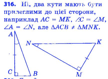 Вправа 316 геометрія 7 клас Істер 2015