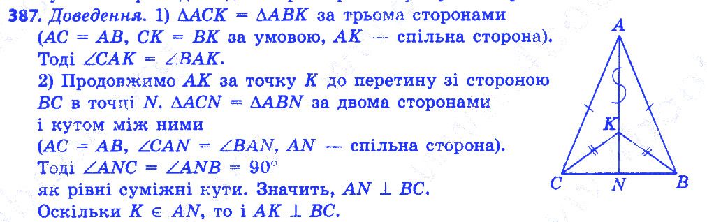 Вправа 387 геометрія 7 клас Істер 2015
