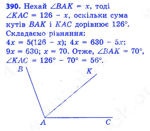 Вправа 390 геометрія 7 клас Істер 2015