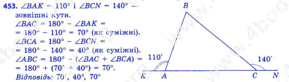 Вправа 453 геометрія 7 клас Істер 2015