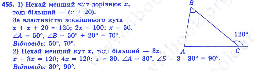 Вправа 455 геометрія 7 клас Істер 2015
