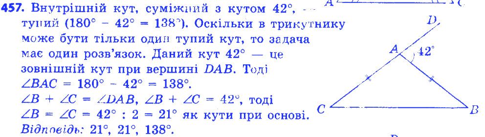 Вправа 457 геометрія 7 клас Істер 2015