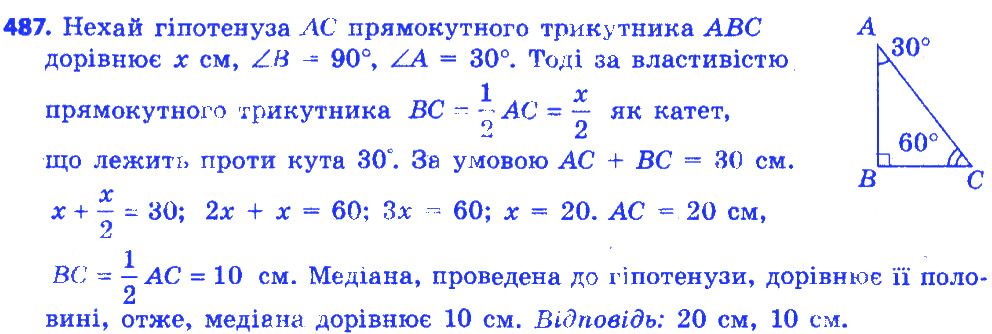 Вправа 487 геометрія 7 клас Істер 2015