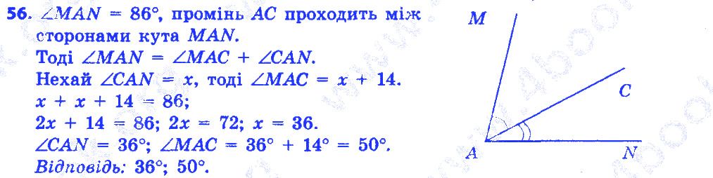 Вправа 56 геометрія 7 клас Істер 2015