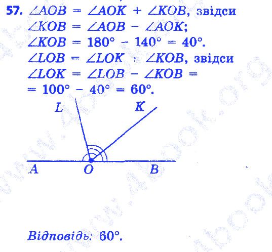 Вправа 57 геометрія 7 клас Істер 2015