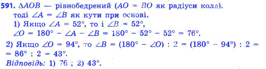 Вправа 591 геометрія 7 клас Істер 2015
