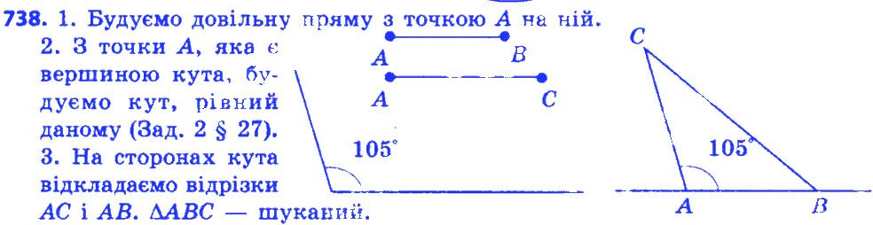 Вправа 738 геометрія 7 клас Істер 2015