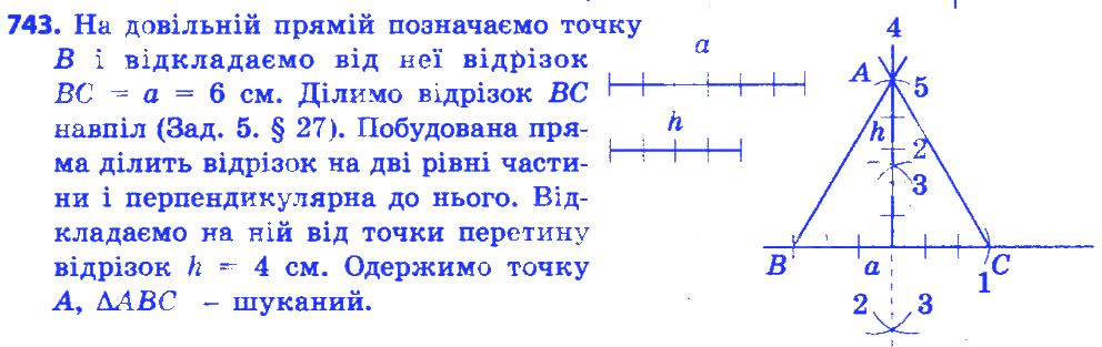 Вправа 743 геометрія 7 клас Істер 2015