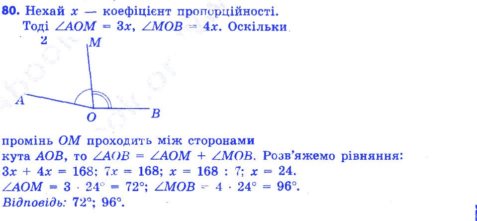 Вправа 80 геометрія 7 клас Істер 2015