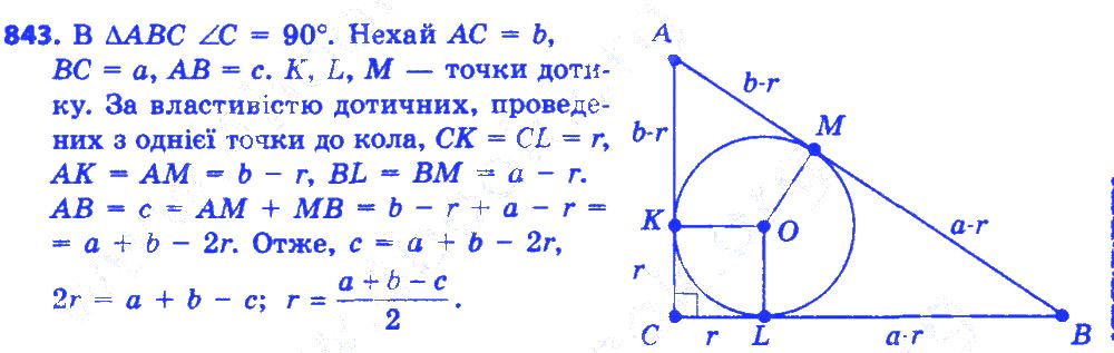 Вправа 843 геометрія 7 клас Істер 2015