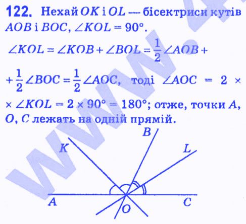 Вправа 122 геометрія 7 клас Мерзляк Полонський Якір 2015