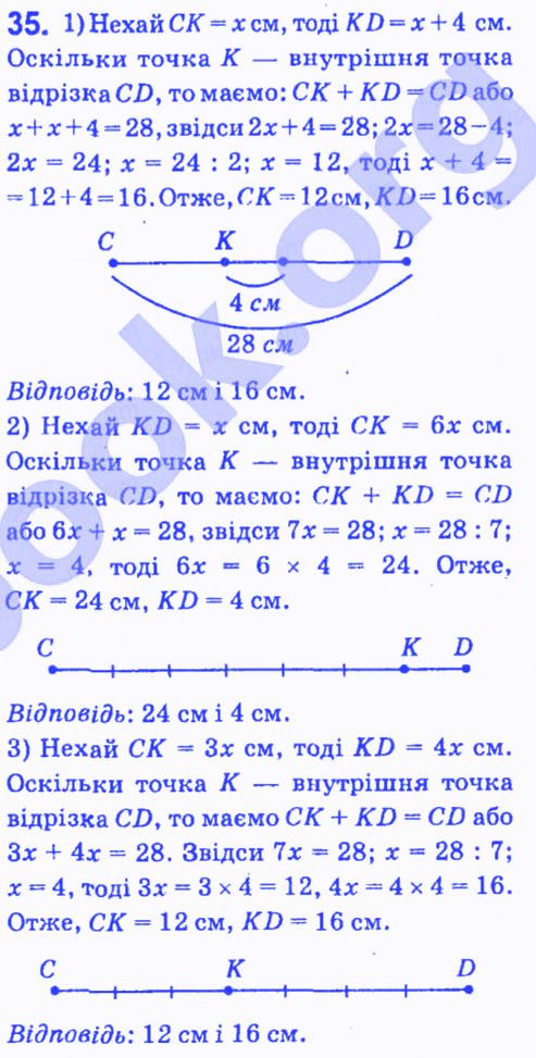 Вправа 35 геометрія 7 клас Мерзляк Полонський Якір 2015