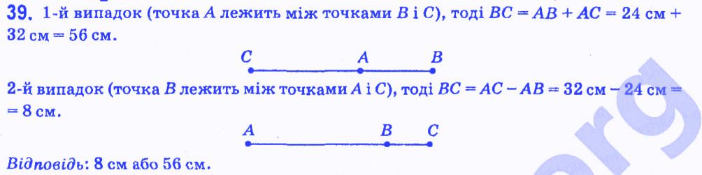 Вправа 39 геометрія 7 клас Мерзляк Полонський Якір 2015