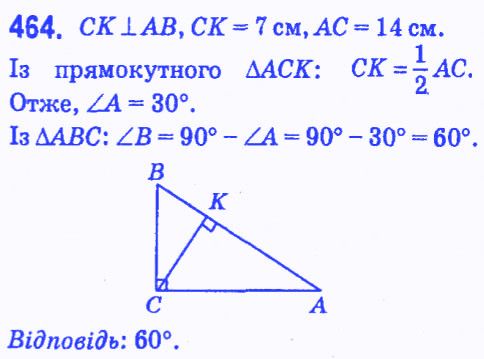 Вправа 464 геометрія 7 клас Мерзляк Полонський Якір 2015