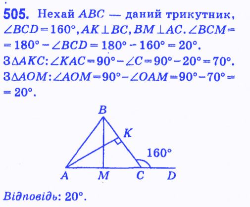 Вправа 505 геометрія 7 клас Мерзляк Полонський Якір 2015