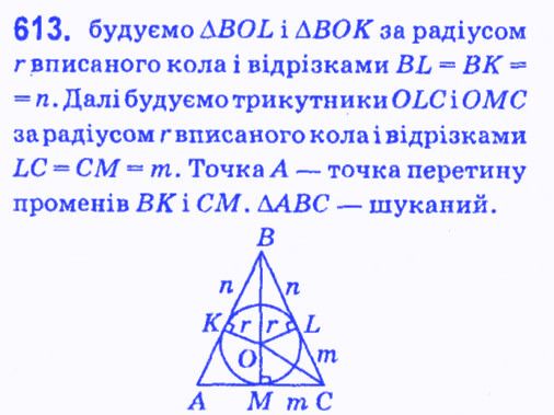 Вправа 613 геометрія 7 клас Мерзляк Полонський Якір 2015