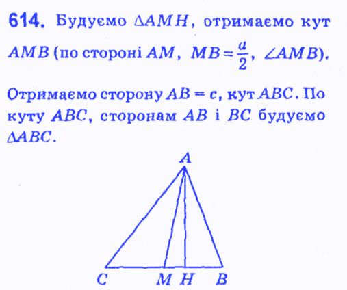 Вправа 614 геометрія 7 клас Мерзляк Полонський Якір 2015