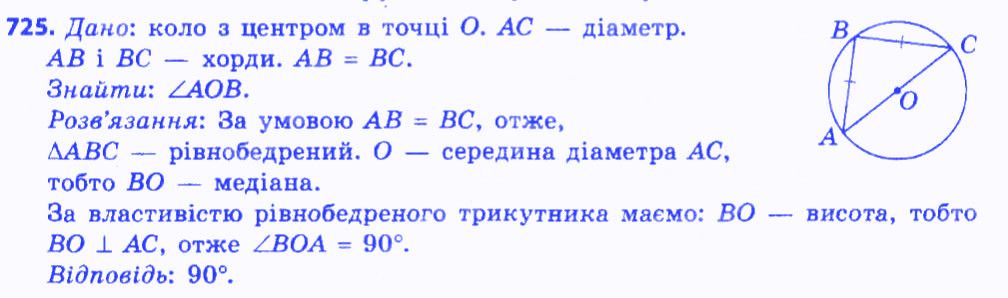 Вправа 725 геометрія 7 клас Мерзляк Полонський Якір 2015