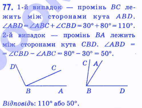 Вправа 77 геометрія 7 клас Мерзляк Полонський Якір 2015