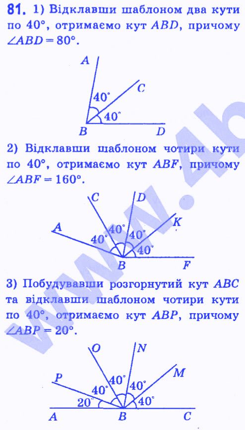 Вправа 81 геометрія 7 клас Мерзляк Полонський Якір 2015