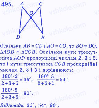 Вправа 495 геометрія 7 клас Бевз 2015