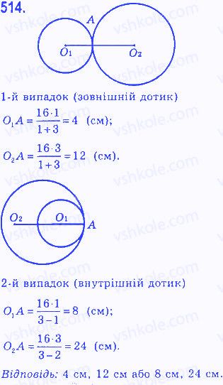 Вправа 514 геометрія 7 клас Бевз 2015
