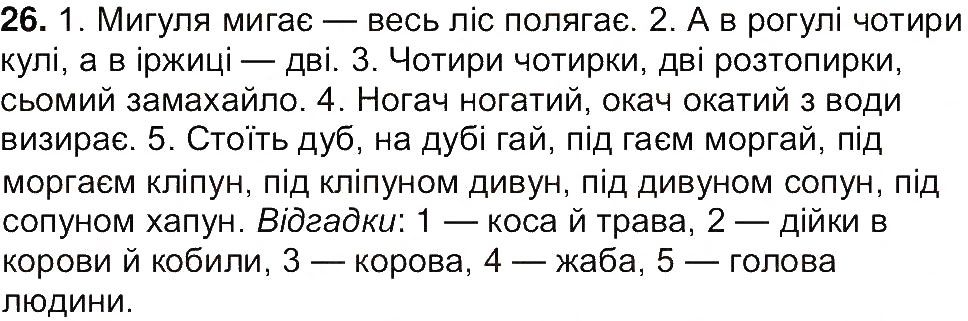 Вправа 26 українська мова 7 клас Ющук 2015