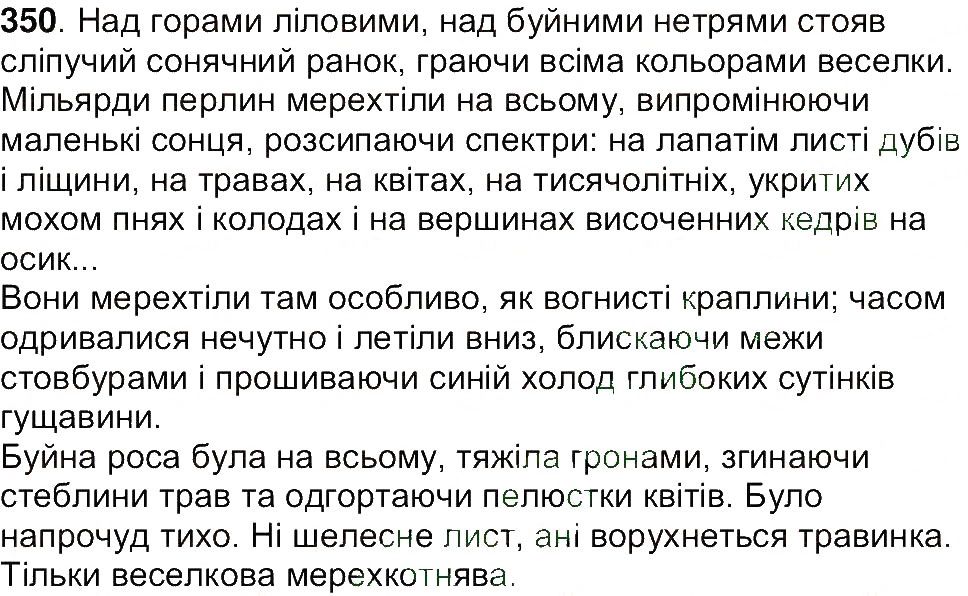 Вправа 350 українська мова 7 клас Ющук 2015